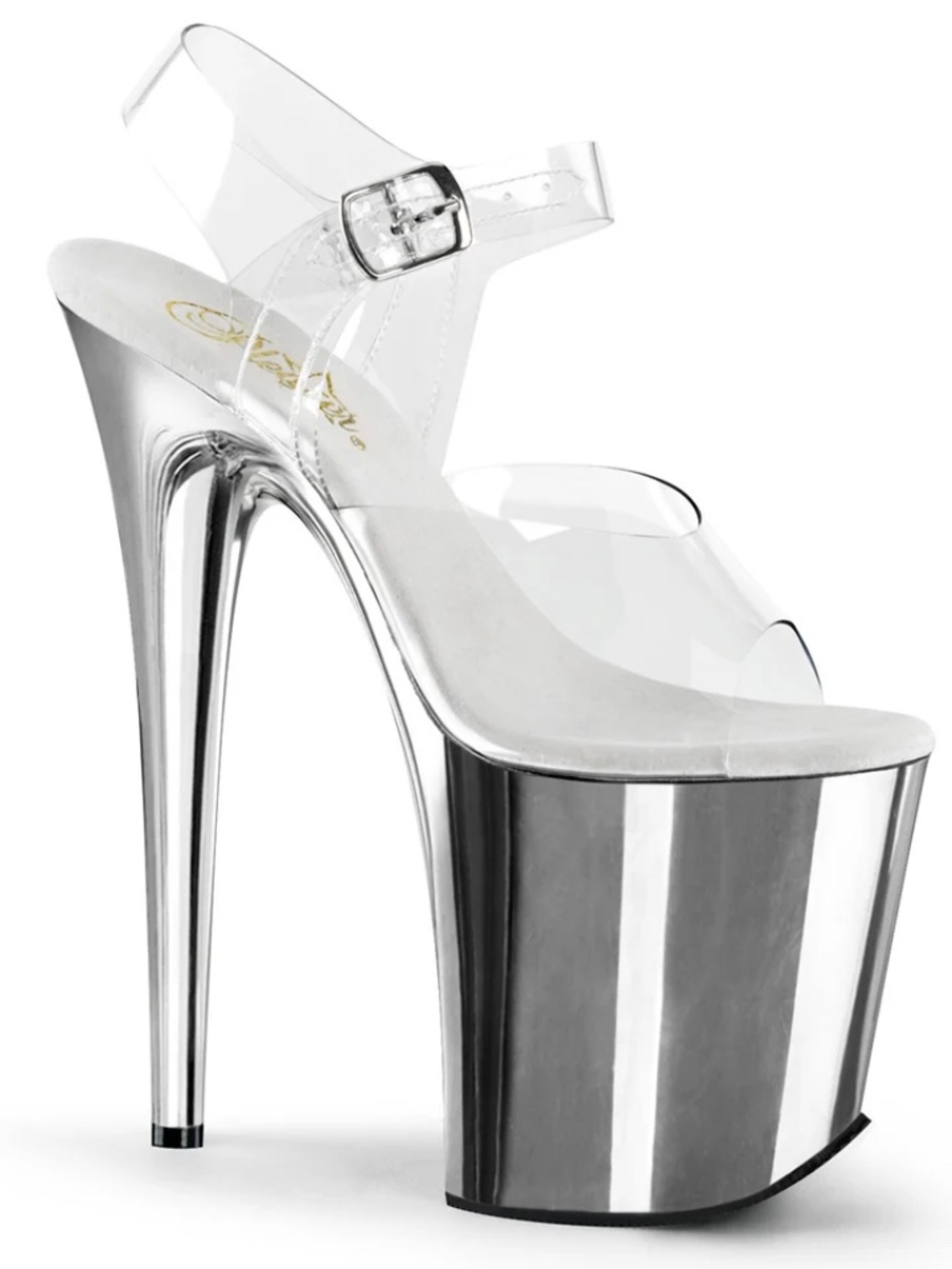 CHROME PLEASER  Flamingo-808 8" SIZE 7 NWT Dance Heels